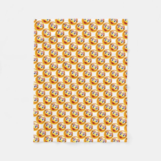 Fleece Blanket/Emoticons Blanket (Front)