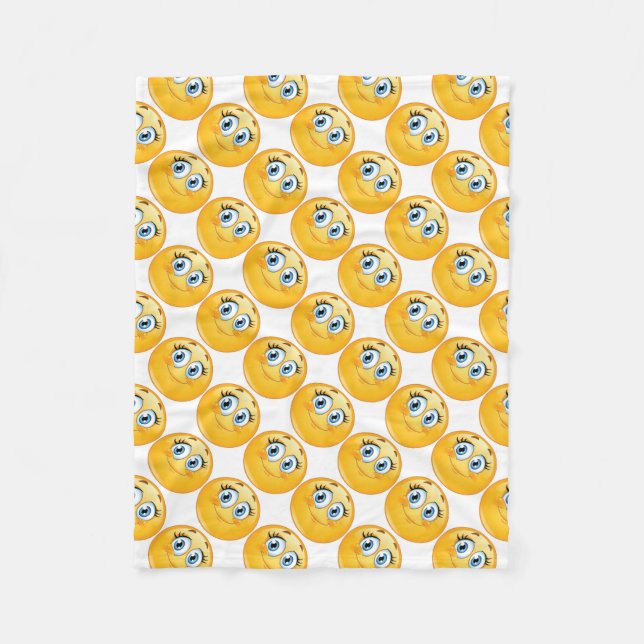 Fleece Blanket/Emoticons Blanket (Front)