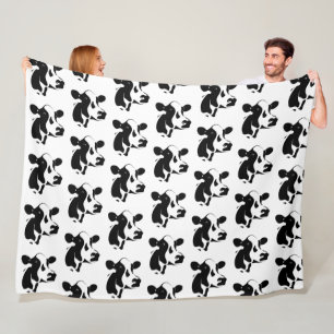 Fleece Blanket-Farm Cow