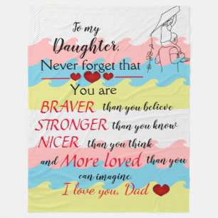 Fleece Blanket father/ daughter love message