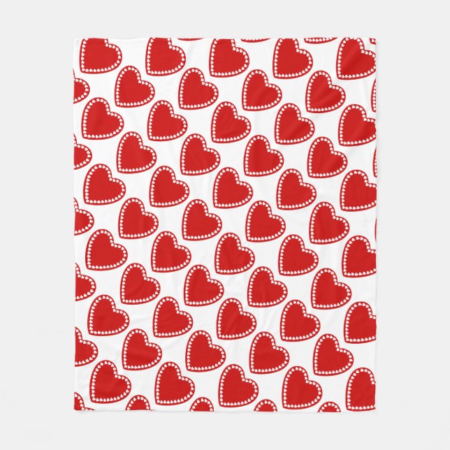 Fleece Blanket/Hearts Blanket (Front)