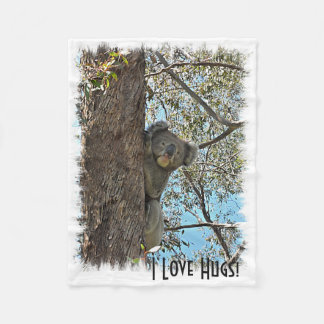 Fleece Blanket - I Love Hugs!