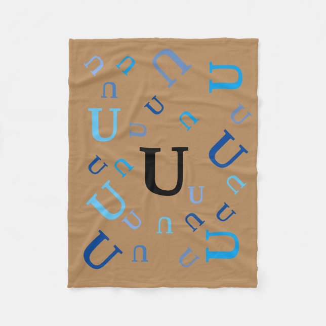 Fleece Blanket - Jumbled Letters (Front)