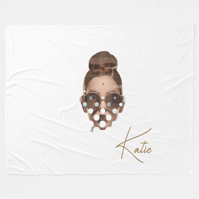 Fleece Blanket, Large 60" x 80" Katie Design (Front (Horizontal))