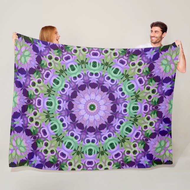 Fleece Blanket Mandala round pattern kaleidoscope  (In Situ)