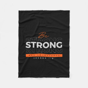 Fleece Blanket Motivational Bible Verse Joshua 1:9