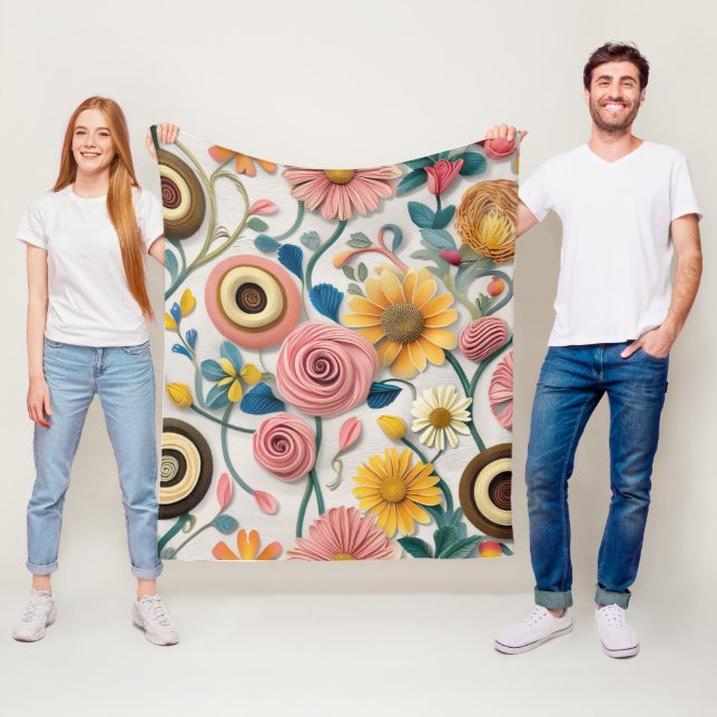 Fleece Blanket Nature’s Perfect Patterns: Sunflowe (In Situ)