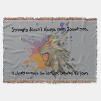 Fleece Blanket Papercut Lion & Sea Sunrise