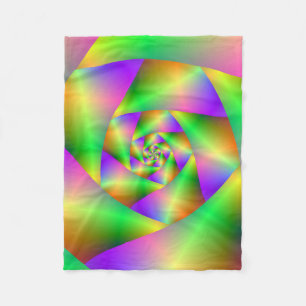 Fleece Blanket Psychedelic Spiral