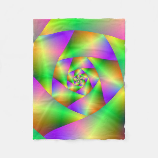 Fleece Blanket Psychedelic Spiral (Front)