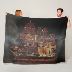 Fleece Blanket - Sailing Ship Vessel