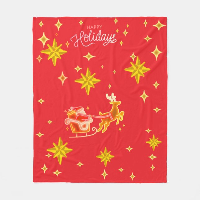 Fleece Blanket Santa Clause  (Front)