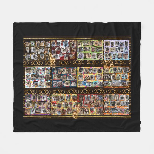 Fleece blanket with All collages (Front (Horizontal))