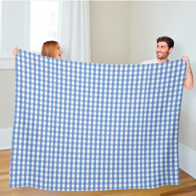 Fleece blanket with blue checks (Creator Uploaded)