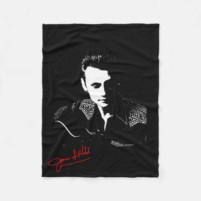 Fleece blanket with red signature (Front)