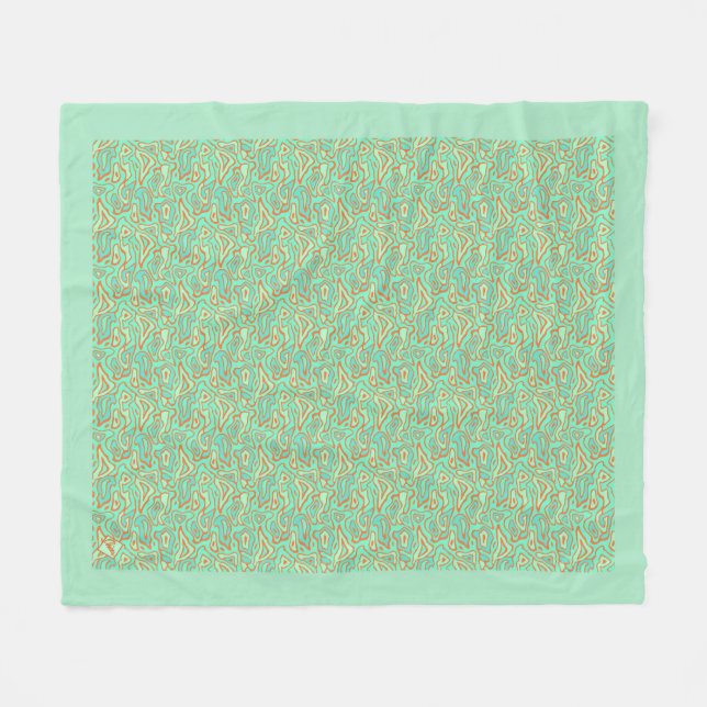 Fleece Blanket with Tropical Waters Design (Front (Horizontal))