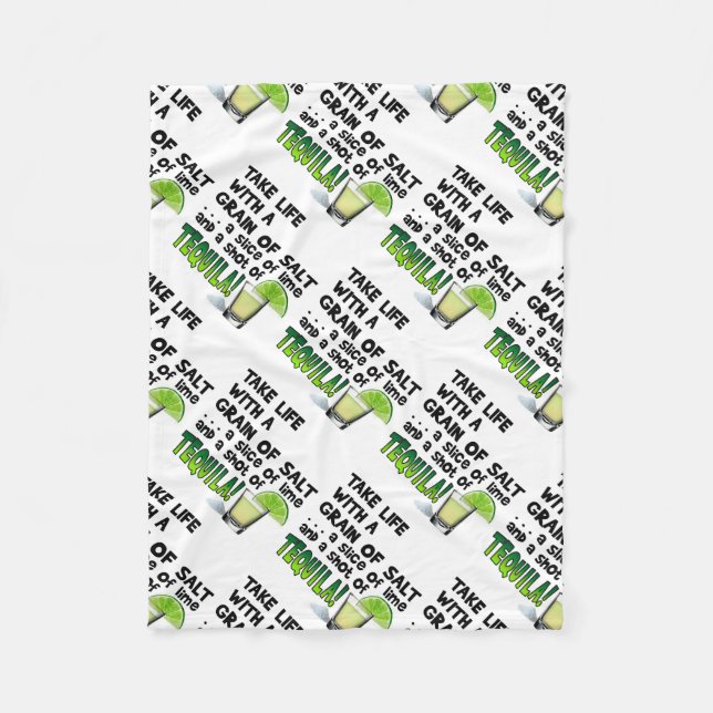 FLEECE BLANKETS - LIFE, LIME, SALT, TEQUILA! (Front)
