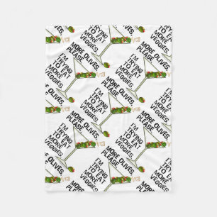 FLEECE BLANKETS - More Olives. Eating Veggies!
