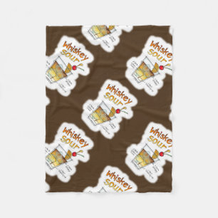 FLEECE BLANKETS - WHISKEY SOUR RECIPE COCKTAIL ART
