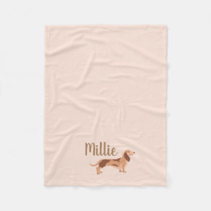 Fleece dachshund baby Blanket, Small Blanket