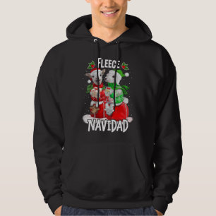 Fleece Feliz Navidad  Cute Sheep Christmas Hoodie