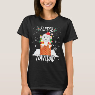 Fleece Feliz Navidad Cute Sheep Christmas T-Shirt