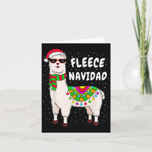Fleece Feliz Navidad Llama Christmas Cute Xmas Gif Card