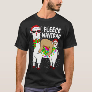 Fleece Feliz Navidad Sloth T-Shirt