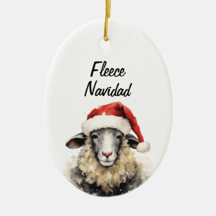 Fleece Navidad Christmas ornament