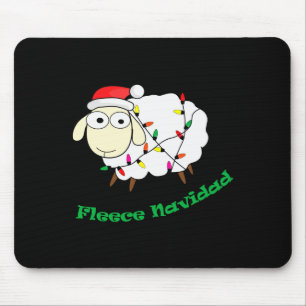 Fleece Navidad - Christmas Sheep Long Sleeve  Mouse Pad
