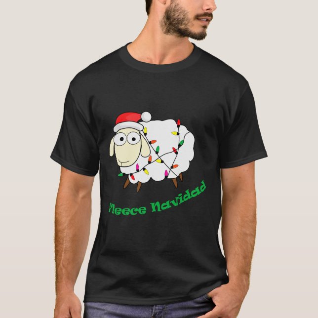 Fleece Navidad - Christmas Sheep Long Sleeve  T-Shirt (Front)