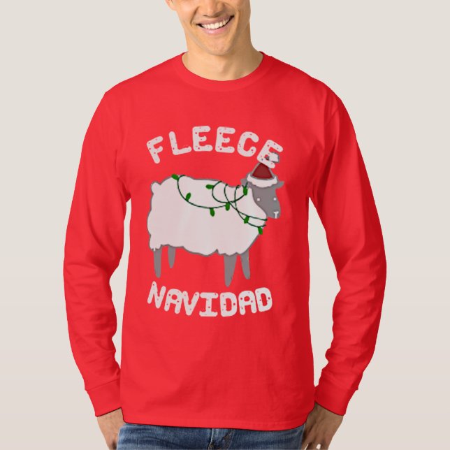 Fleece Navidad Christmas T-Shirt (Front)