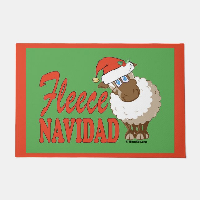 Fleece Navidad Doormat (Front)