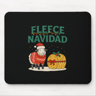 Fleece Navidad Farm Christmas Sheep Holiday Graphi Mouse Pad