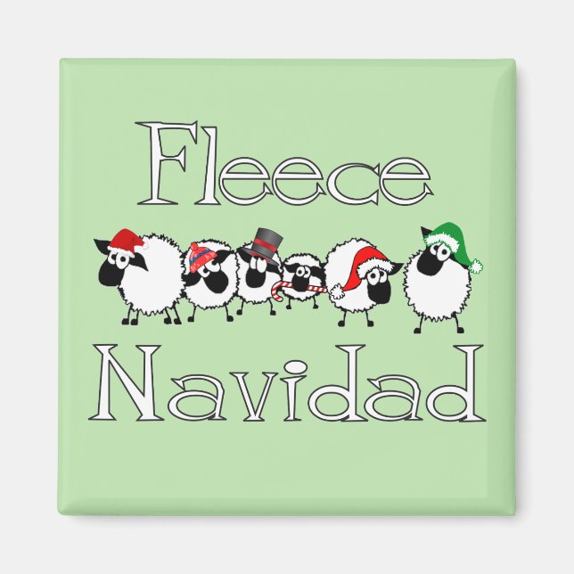 Fleece Navidad Fridge Magnet (Front)