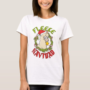 Fleece Navidad Funny Alpaca Christmas T-Shirt