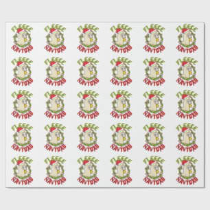 Fleece Navidad Funny Alpaca Christmas Wrapping Paper