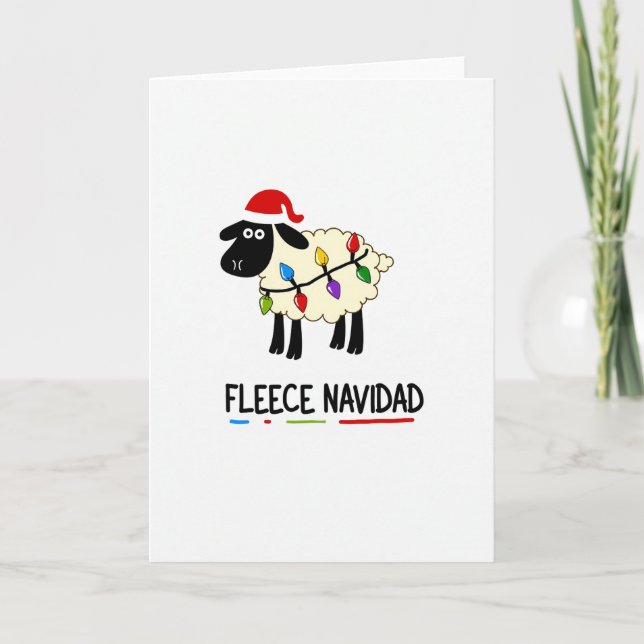 Fleece Navidad Funny Card (Front)