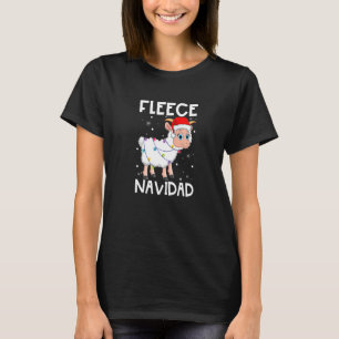 Fleece Navidad Funny Christmas Sheep Feliz Xmas Li T-Shirt