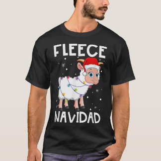 Fleece Navidad Funny Christmas Sheep Feliz Xmas Li T-Shirt