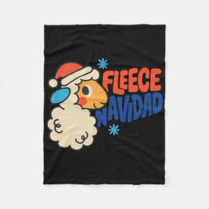 Fleece Navidad Funny Sheep Pun Christmas Holiday Blanket
