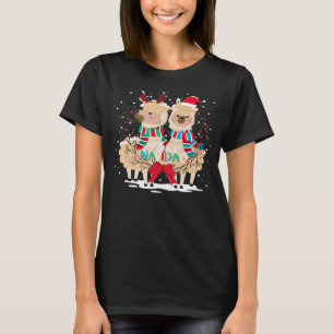 Fleece Navidad llama and alpaca at Christmas T-Shirt