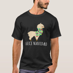 Fleece Navidad Llama Merry Christmas Feliz Navidad T-Shirt