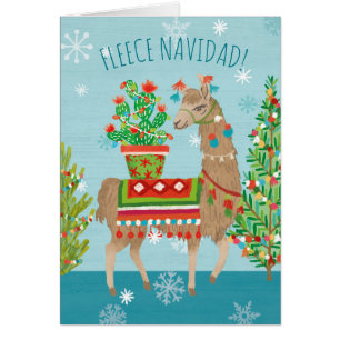Fleece Navidad Lovely Llamas Christmas