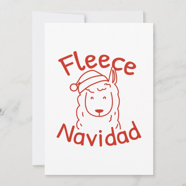 Fleece Navidad Thank You Card (Front)