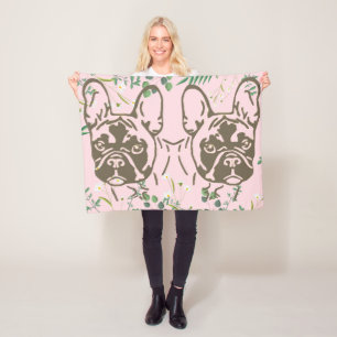 Fleecedecke französische Bulldogge  Fleece Blanket