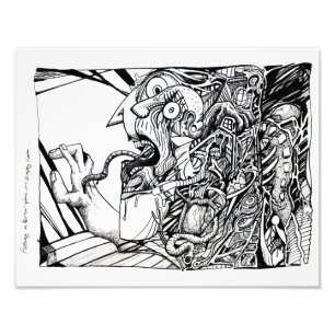 Fleeing in terror from an empty room... photo print