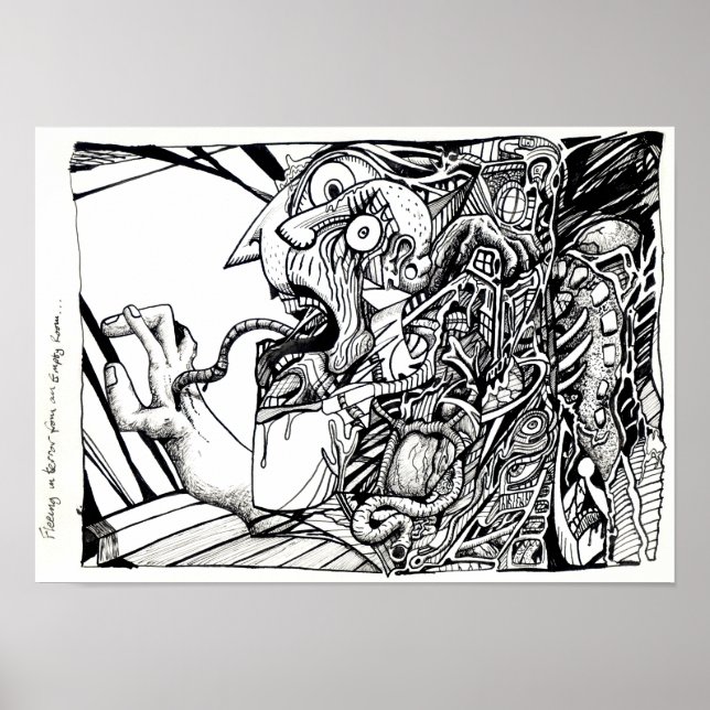 Fleeing in terror from an empty room... poster (Front)