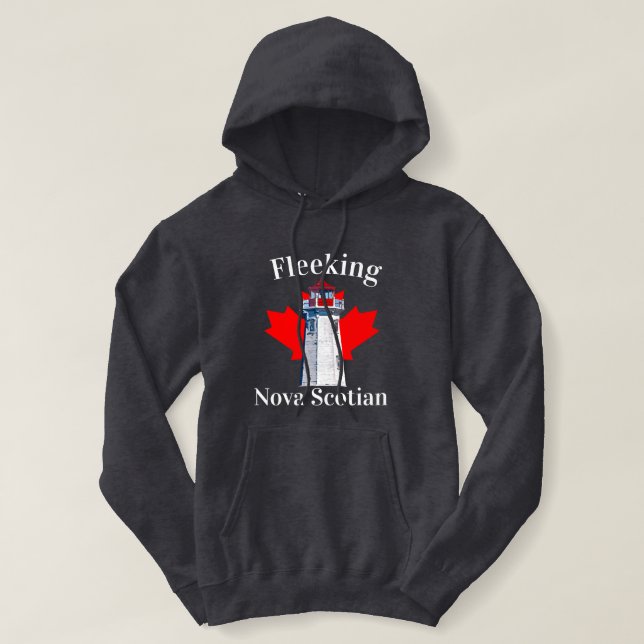 Fleeking Nova Scotian Halifax Dartmouth Lighthouse Hoodie (Design Front)