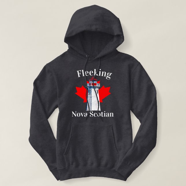 Fleeking Nova Scotian Halifax Dartmouth Lighthouse Hoodie (Design Front)